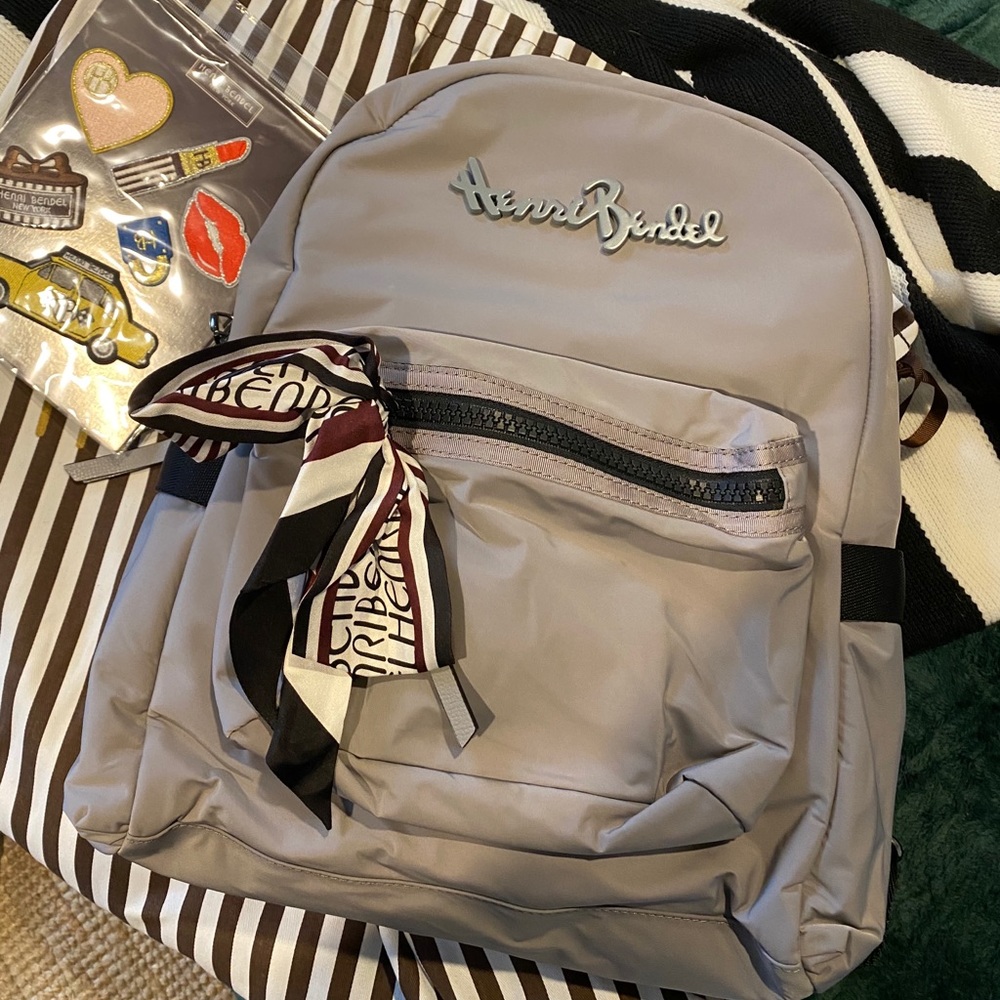 NWOT Henri Bendel Nylon Backpack & freebies- rare